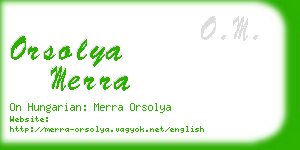 orsolya merra business card